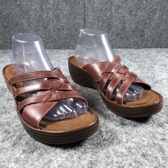 Eastland Poppy Shoes Womens Size 10M Brown Leather Wedge Sandals Comfort 3860-79 - Picture 1 of 15